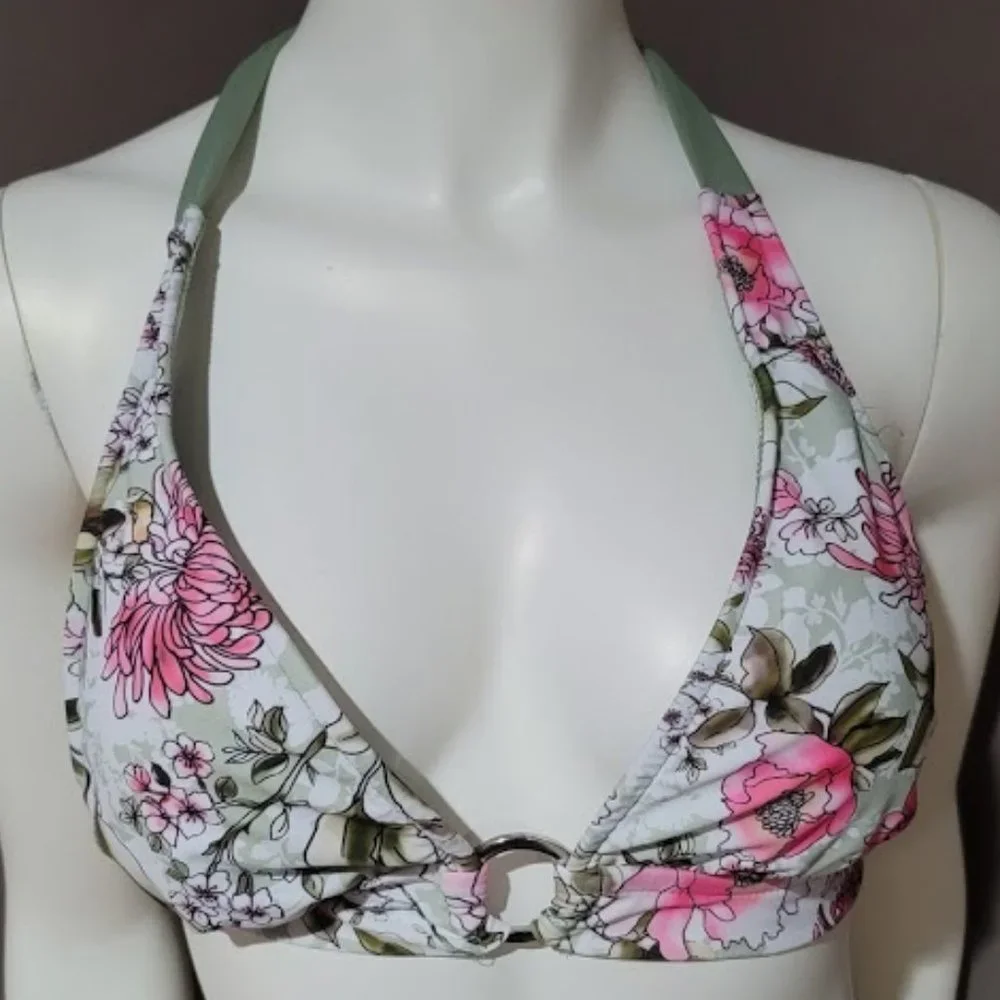 Mossimo Ring Halter Triangle Bikini Top - Picture 2 of 6